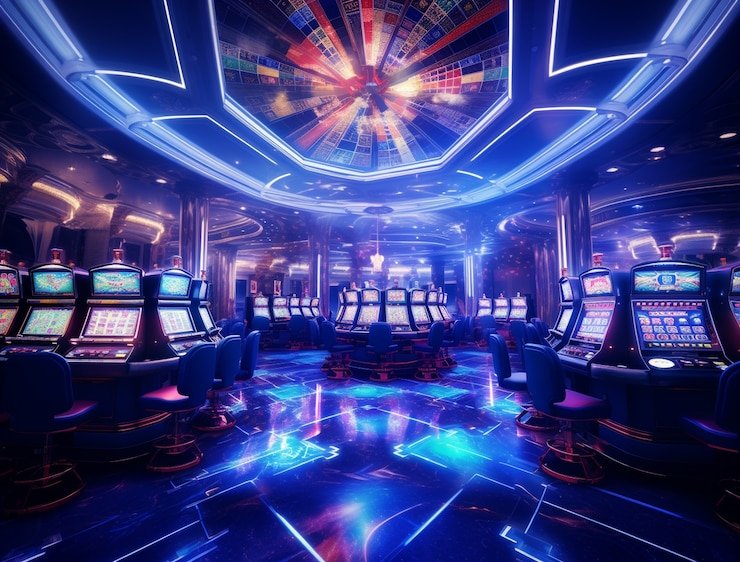 Karakter monster fantasi dalam arena digital